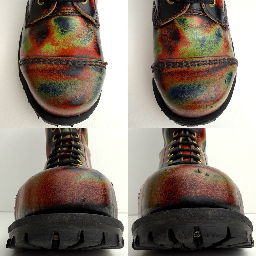 Vintage Getta Grip Dr. Martens MIE Thermal Rainbow Hot Spot Acid Boots UK 5 - Picture 7 of 16